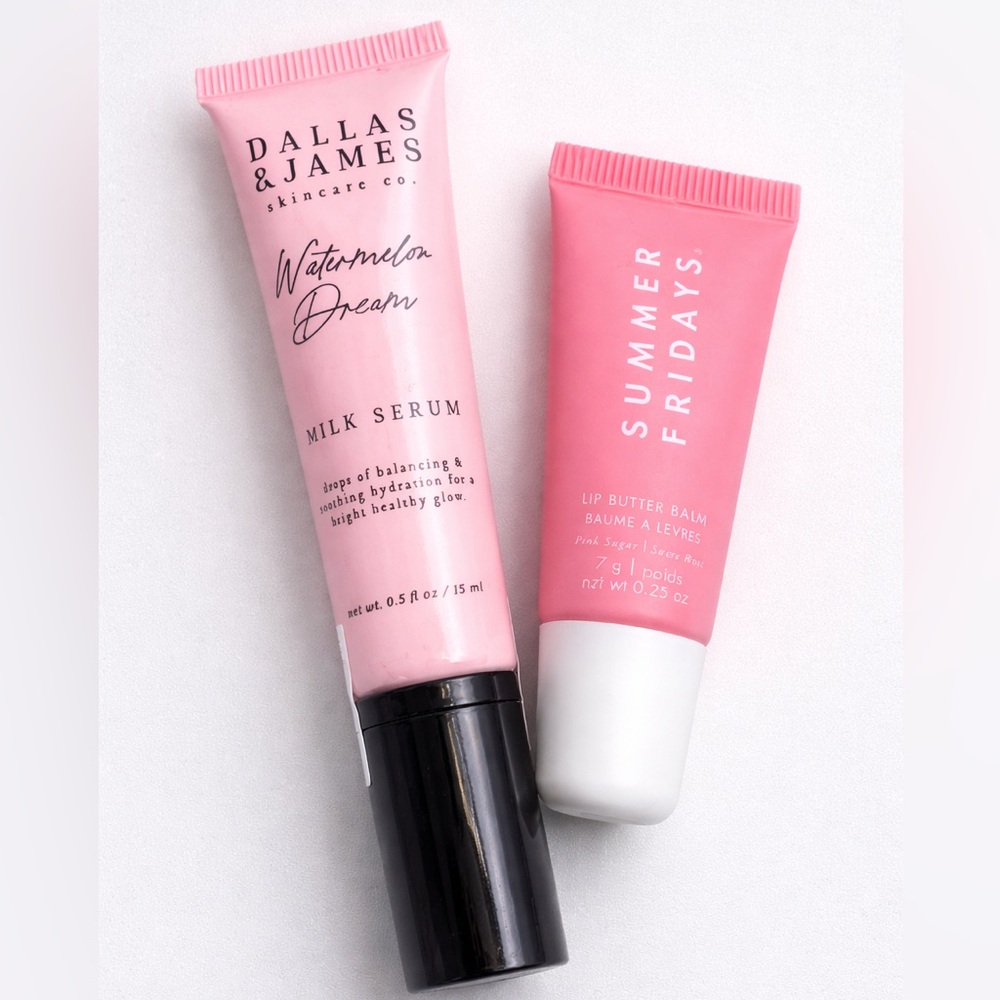 Dallas & James Watermelon Dream Serum + Summer Fridays Lip Balm Set